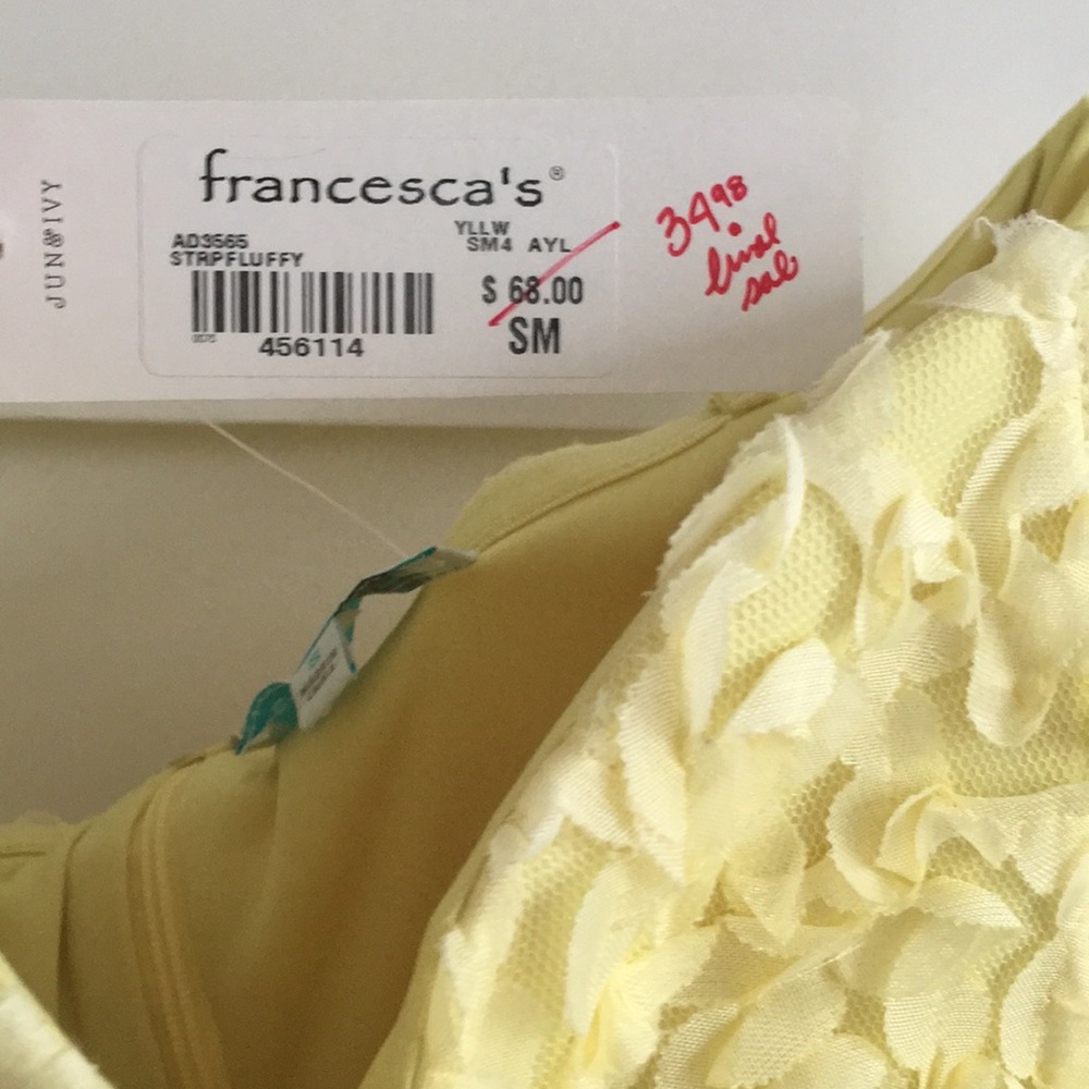 Strapless yellow dress - Picture 6 of 6